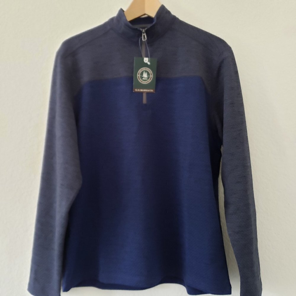 Nwt - G.H. Bass Blue 1/4 Zip - Size Small